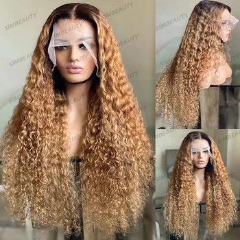 200Density Длинные Натуральные Вьющиеся 100% Человеческие Волосы 13x6 Синтетические Волосы На Кружеве Искусственные Парики для Черный Для Женщин Натуральный Волосяной Покров Предварительно Выщипанные 360 Синтетические Парики На Кружеве