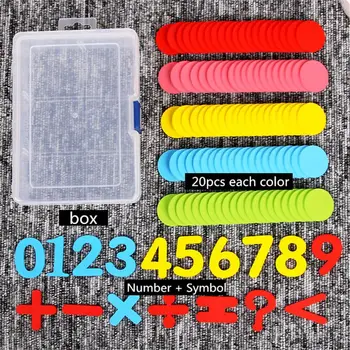 117 шт. счетчиков для подсчета фишек 30 мм разноцветных математических игрушек для фишек бинго, игровых жетонов с коробкой для хранения