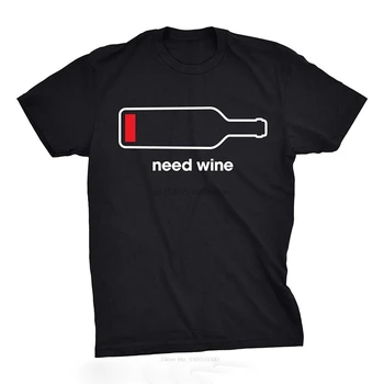 Футболки Мужские, Футболка с вином, Забавная футболка с батареей для питья телефона, Футболка для парней, Мужская футболка с коротким рукавом