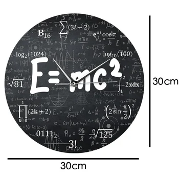 Теория Относительности Математическая формула Настенные часы Ученый Подарок учителю физики Декор школьного класса