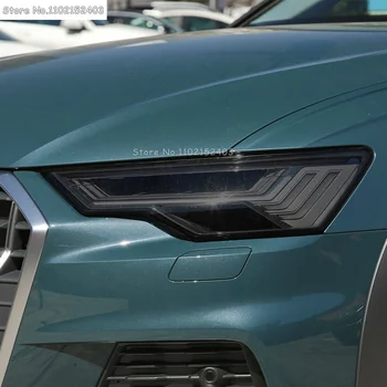 Защитная пленка для автомобильных фар, Фара заднего Фонаря, Прозрачная Черная наклейка из ТПУ для Audi A6 S6 C8 2019 2020 Аксессуары