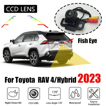 Камера заднего вида для Toyota RAV4 RAV 4 2023 Ночного видения Заднего Вида Обратная Резервная Парковочная Камера Работает с заводским Головным устройством