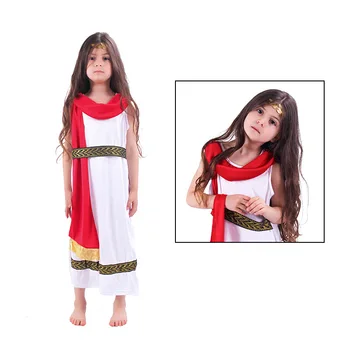 Костюмы принцессы Древней Греции для косплея для детей, маскарадное платье для вечеринки в честь Хэллоуина для девочек, Египетская королева фараонов, детская одежда Cos