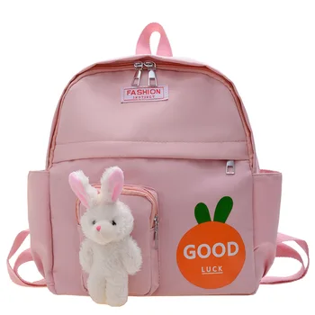 Новый детский рюкзак, декоративная сумка с милым кроликом, школьная сумка для учащихся начальной школы, школьный рюкзак для улицы